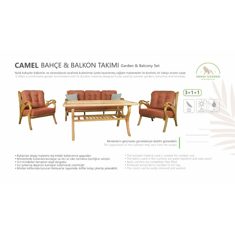 Camel Bahçe & Balkon Takımı resim detay