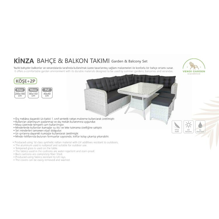 Kinza Bahçe & Balkon Takımı resim detay