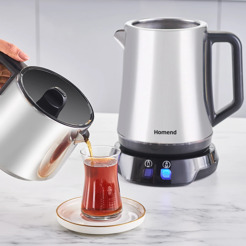 Homend Royaltea Elegant 1776h Parlak Inox Çay Makinesi resim önizleme