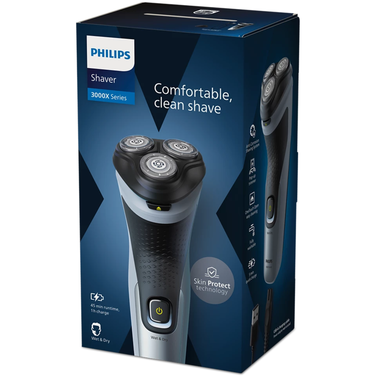 Philips Shaver 3000x Series Islak Ve Kuru Elektrikli Tıraş Makinesi - X3063/00 resim detay