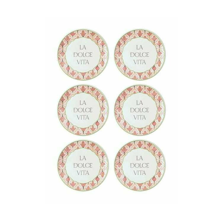 The Mia Dolce Vita Pasta Tabağı 6lı Set 19 Cm Dvt0001 resim detay