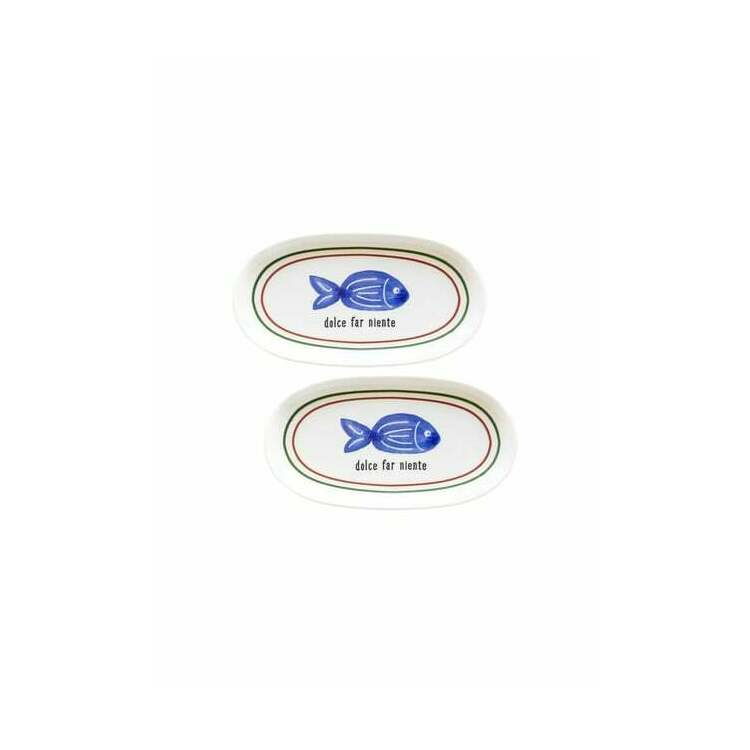 The Mia Fish Oval Servis 2li 21 Cm resim detay